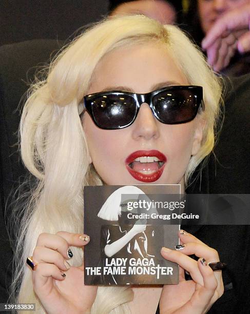 Lady Gaga at "The Fame Monster" CD In-Store Appearance at Best Buy on November 23, 2009 in Los Angeles, California.