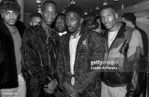 Actor Dard Coaxum and Big Daddy Kane appear at a video release party for a Big Daddy Kane music video project on February 11, 1991 in New York City.