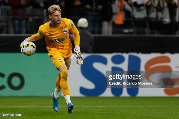 Douglas Friedrich of Avaí in action during the match between Corinthians and Avaí as part of Brasileirao Series A 2022 at Neo Química Arena on April...