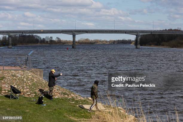 General view of the local town on April 16, 2022 in Rusne, Lithuania. Russia's Kaliningrad exclave, on the shore of the Baltic Sea, is sandwiched...