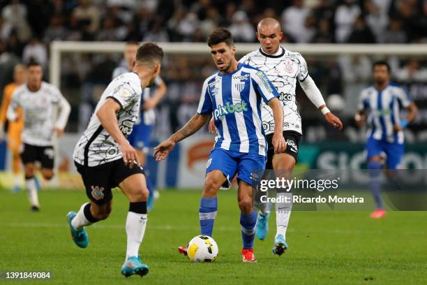 Marcinho of Avaí in action during the match between Corinthians and Avaí as part of Brasileirao Series A 2022 at Neo Química Arena on April 16, 2022...