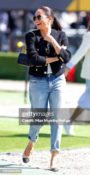 Meghan, Duchess of Sussex attends the Land Rover Driving Challenge, on day 1 of the Invictus Games 2020 at Zuiderpark on April 16, 2022 in The Hague,...