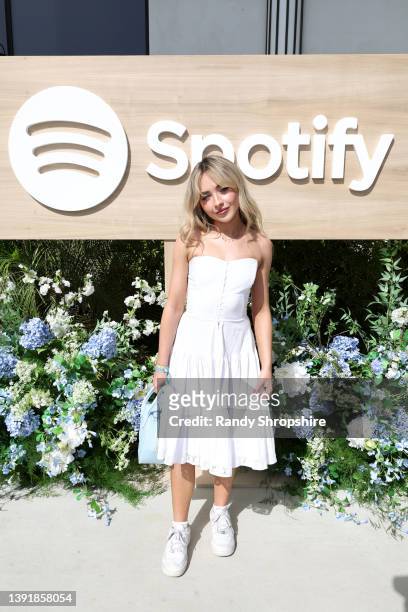 Sabrina Carpenter attends Spotify's Desert Kick Back at Zenyara on April 16, 2022 in Coachella, California.