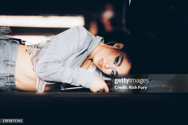 Rina Sawayama performs onstage at the Gobi Tent during the 2022 Coachella Valley Music And Arts Festival on April 16, 2022 in Indio, California.