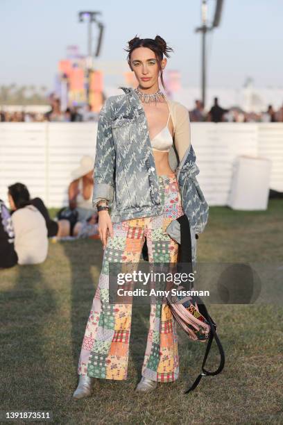 Festivalgoer attends the 2022 Coachella Valley Music and Arts Festival on April 16, 2022 in Indio, California.