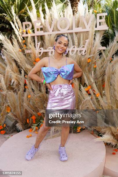 Christina Milian attends the REVOLVE x The h.wood Group Present REVOLVE FESTIVAL at Merv Griffin Estate on April 16, 2022 in La Quinta, California.