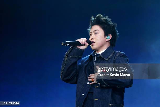 Rich Brian of 88rising performs onstage at the Coachella Stage during the 2022 Coachella Valley Music And Arts Festival on April 16, 2022 in Indio,...