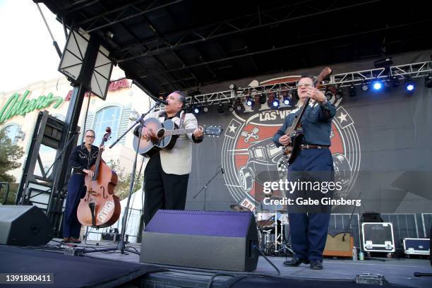 Bassist Kevin Stewart, frontman Robert "Big Sandy" Williams, drummer Frankie Hernandez and guitarist Ashley Kingman of Big Sandy & His Fly-Rite Boys...