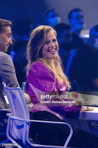 Ilse DeLange is seen during the first event show of the TV competition "Deutschland sucht den Superstar" season 19 at MMC Studios on April 16, 2022...