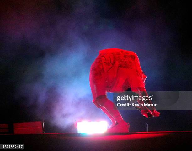 Billie Eilish performs onstage at the Coachella Stage during the 2022 Coachella Valley Music And Arts Festival on April 16, 2022 in Indio, California.
