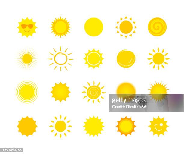 sun_collection_01 - sunburst stock-grafiken, -clipart, -cartoons und -symbole