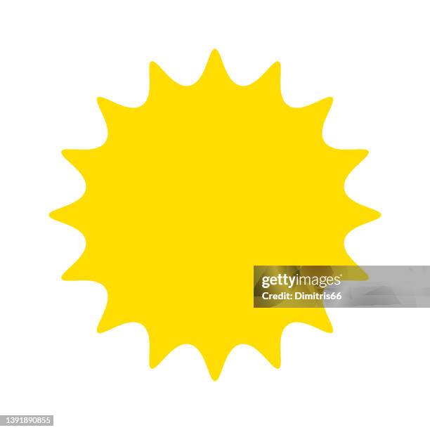 illustrations, cliparts, dessins animés et icônes de icône de vecteur de soleil - simple beach cartoon