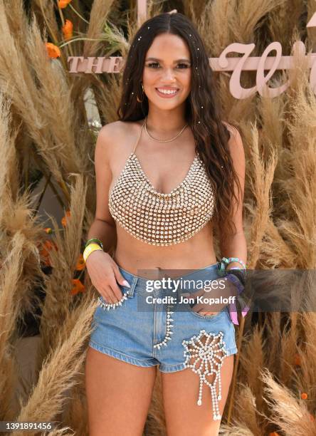 Madison Pettis attends REVOLVE x The h.wood Group Present REVOLVE FESTIVAL on April 16, 2022 in La Quinta, California.