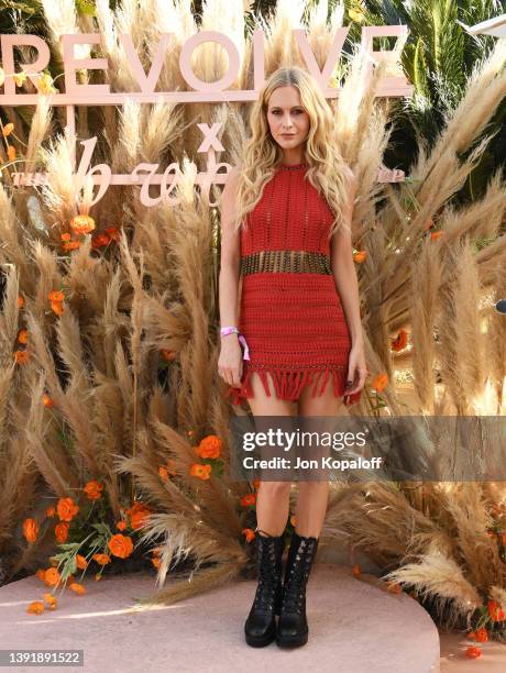 Poppy Delevingne attends REVOLVE x The h.wood Group Present REVOLVE FESTIVAL on April 16, 2022 in La Quinta, California.