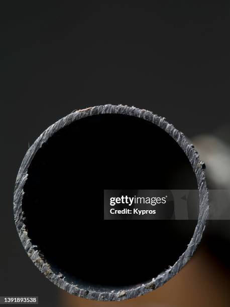 cross-section of plastic water pipe - pvc-pipe-fittings stock pictures, royalty-free photos & images