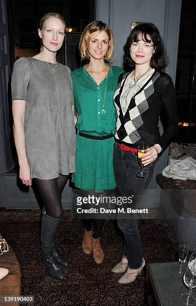 Jade Parfitt, Jacquetta Wheeler and Jasmine Guinness attend the launch of the Zoe Lee A/W 2012 collection hosted by Jade Parfitt and Jasmine Guinness...