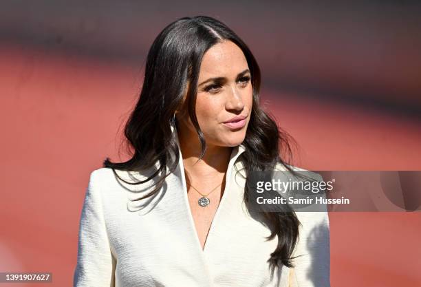 Meghan, Duchess of Sussex attends day two of the Invictus Games 2020 at Zuiderpark on April 17, 2022 in The Hague, Netherlands.