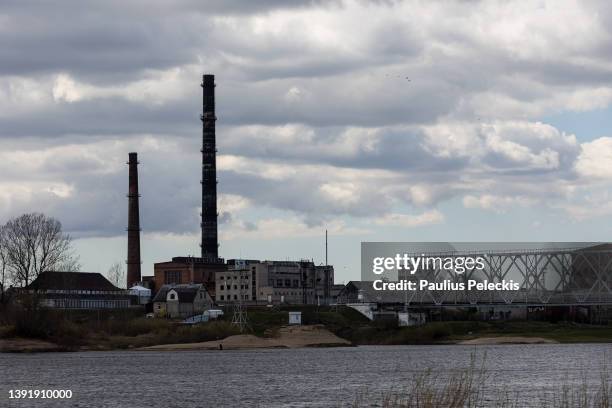 View from the Lithuania side towards Kaliningrad Oblast, Sovetsk city on April 16, 2022 in Panemune, Lithuania. Russia's Kaliningrad exclave, on the...