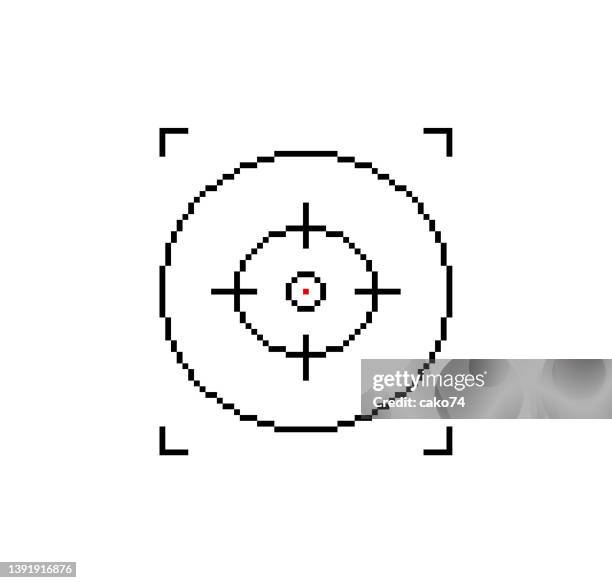 illustration des zielpixels - fadenkreuz stock-grafiken, -clipart, -cartoons und -symbole