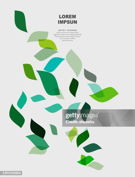 ilustrações de stock, clip art, desenhos animados e ícones de abstract color minimalism leaf pattern background design element - ensaio