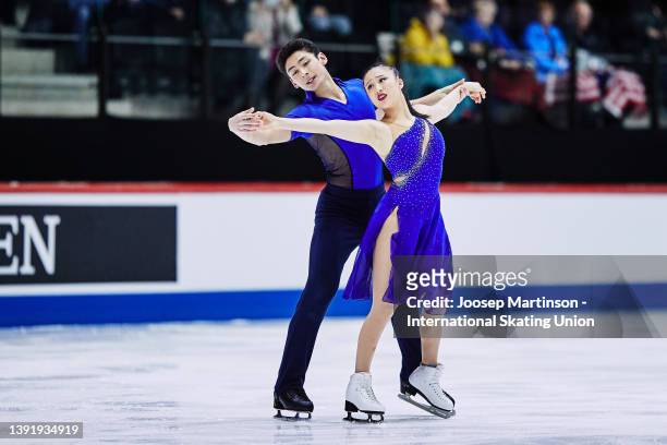 Angela Ling and Caleb Wein of the United States compete in the Junior Ice Dance Free Dance during day 4 of the ISU World Junior Figure Skating...