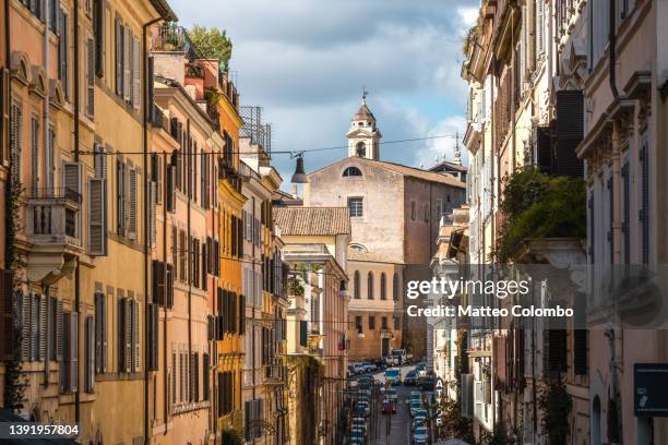 monti neighbourhood, rome, italy - borough stadtbezirk stock-fotos und bilder