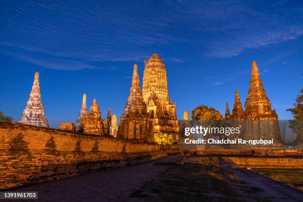 wat chaiwatthanaram temple of ayutthaya province,thailand. - sukhothai stock pictures, royalty-free photos & images