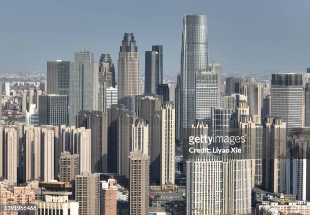 aerial view of city - generic location stock pictures, royalty-free photos & images