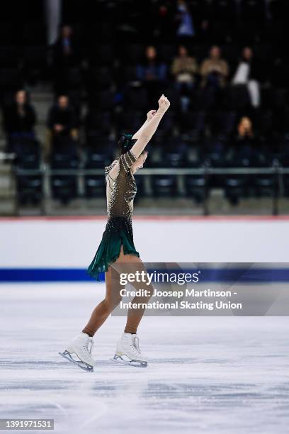 Ahsun Yun of Korea competes in the Junior Ladies Free Skating during day 4 of the ISU World Junior Figure Skating Championships at Tondiraba Ice Hall...