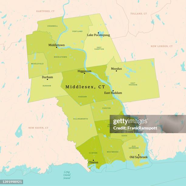 ct middlesex vector map green - middletown connecticut stock illustrations