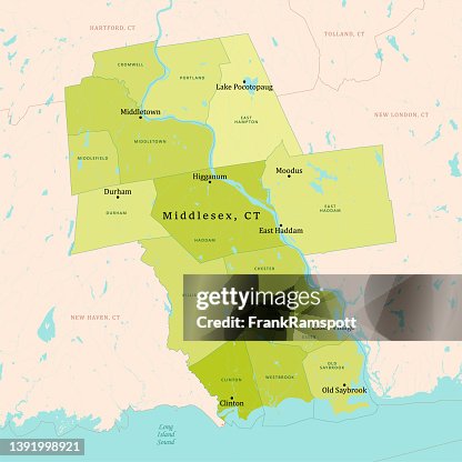 CT Middlesex Vector Map Green CT Middlesex Vector Map Green