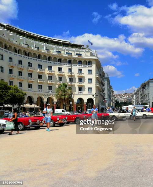 aristotelous square in thessaloniki, greece - thessaloniki stock pictures, royalty-free photos & images