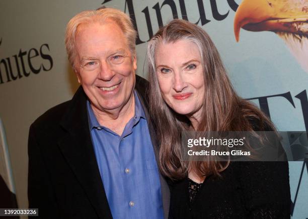 Michael McKean and Annette O'Toole pose at the opening night of the play "The Minutes" on Broadway at The Studio 54 Theater on April 17, 2022 in York...