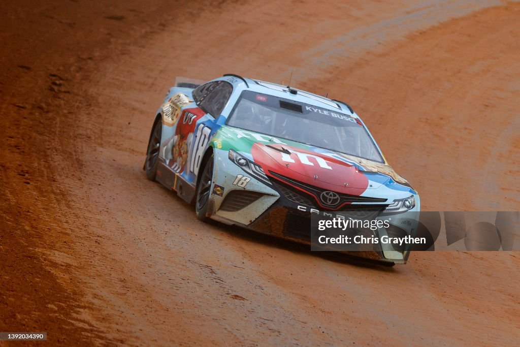Cruccy Racing Kyle Busch, driver of the Mars Crunchy Cookie Toyota, drives during ...