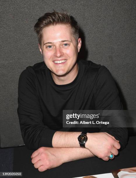 Lucas Grabeel attends The Hollywood Show held at Los Angeles Marriott Burbank Airport on April 16, 2022 in Burbank, California.