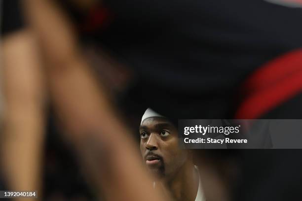 Bobby Portis of the Milwaukee Bucks shoots a free throw during the second half of Game One of the Eastern Conference First Round Playoffs against the...