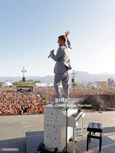 Performs onstage at the Coachella Stage during the 2022 Coachella Valley Music And Arts Festival on April 17, 2022 in Indio, California.