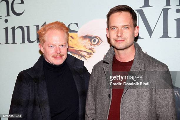 Jesse Tyler Ferguson and Patrick Adams pose at the opening night of "The Minutes" on Broadway at Studio 54 on April 17, 2022 in New York City.
