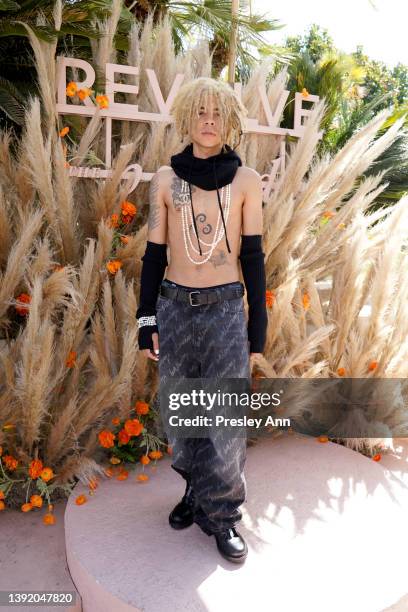 Iann dior attends the REVOLVE x The h.wood Group Present REVOLVE FESTIVAL at Merv Griffin Estate on April 17, 2022 in La Quinta, California.