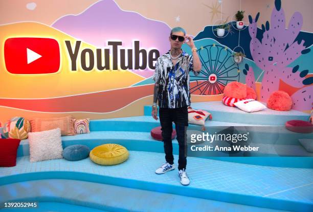 Natanael Cano attends YouTube Artist Lounge during weekend 1 of Coachella 2022 at Empire Polo Club on April 17, 2022 in Indio, California.