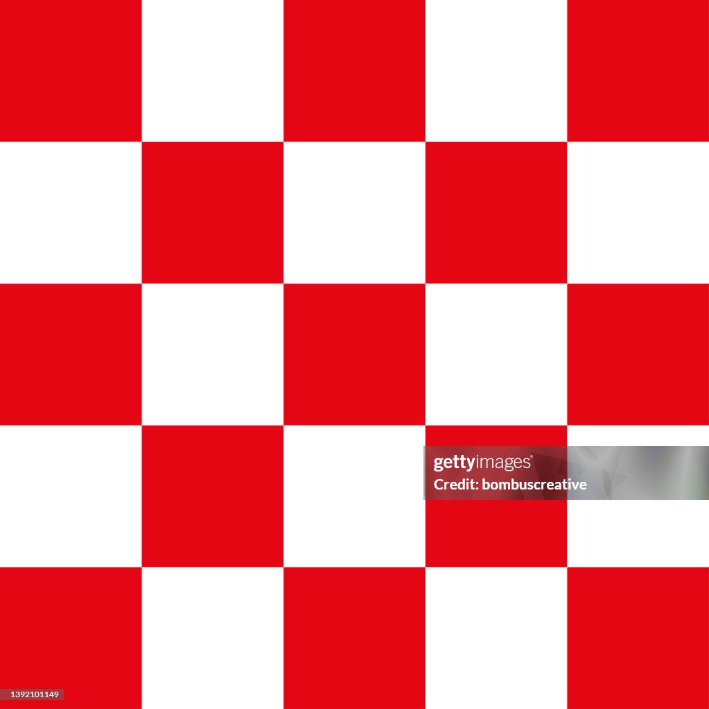 Checkered Pattern Red And White