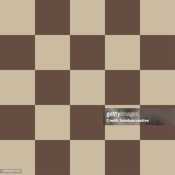 checkered pattern brown and beige - chess board stock illustrations