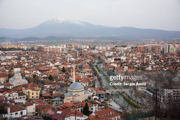 prizren, kosovo, at sunrise - serbia kosovo stock pictures, royalty-free photos & images