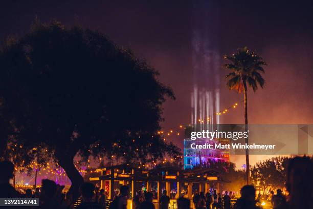 Art installation Spectra by NEWSUBSTANCE is seen at the 2022 Coachella Valley Music And Arts Festival on April 17, 2022 in Indio, California.