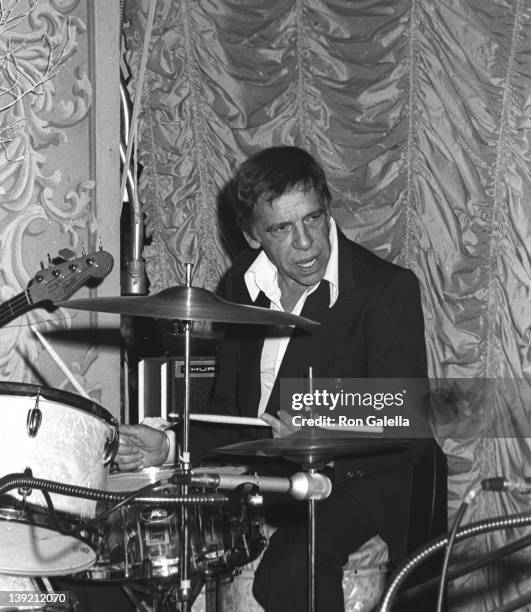 Musician Buddy Rich attends Revlon Christmas Party on December 22, 1976 at the St. Regis Hotel in New York City.