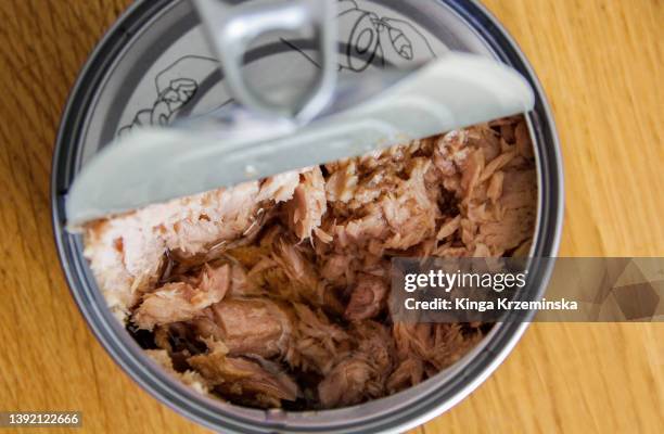 canned tuna - canned goods stock pictures, royalty-free photos & images