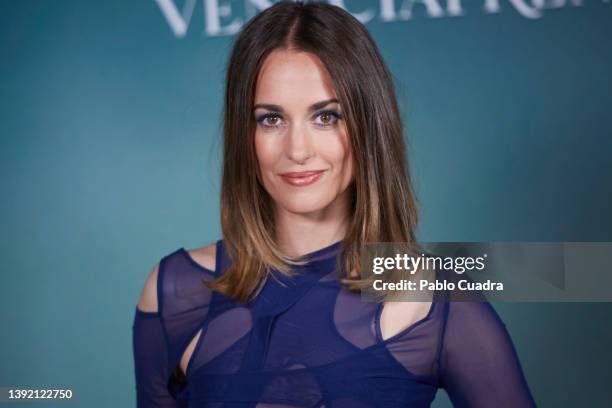 Actress Silvia Alonso attends the 'Veneciafrenia' photocall at Sony Pictures projection hall on April 18, 2022 in Madrid, Spain.