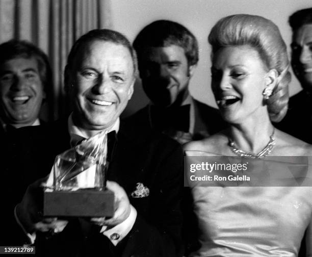 Singer Frank Sinatra and wife Barbara Sinatra attend Frank, His Friends and His Food Valentine Love-In on February 15, 1980 at the Canyon Hotel in...