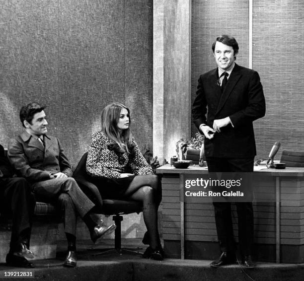 Jean Shrimpton attends the taping of "The Merv Griffin Show" on January 9, 1969 at CBS TV Studios in Los Angeles, California.