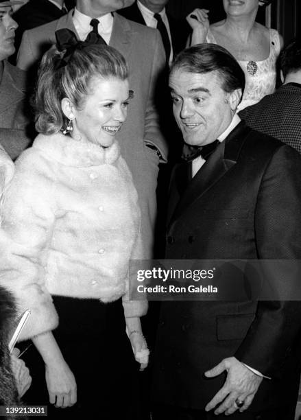 Jack Valenti and guest attend Le Bal Blanc Gala on January 13, 1969 at the St. Regis Hotel in New York City.